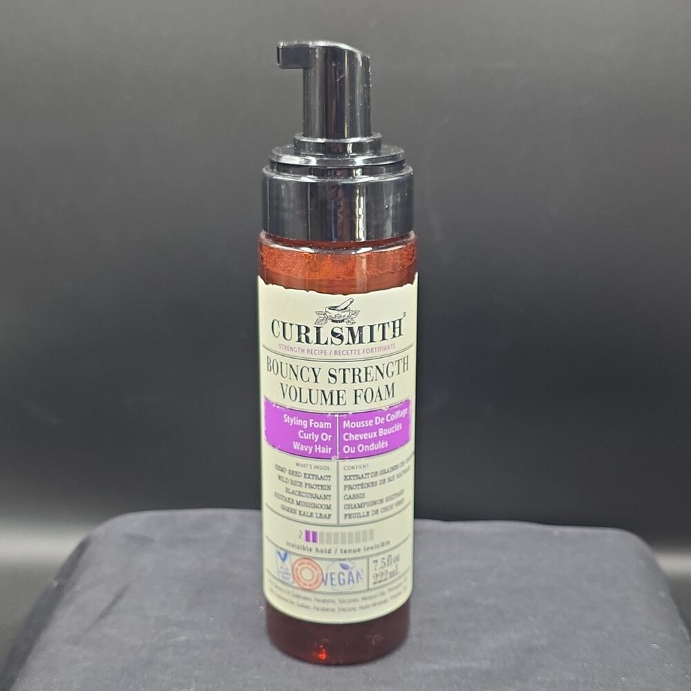 CURLSMITH Bouncy Strength Volume Foam Styling Foam 7.5 Oz NEW Vegan Cruelty Free